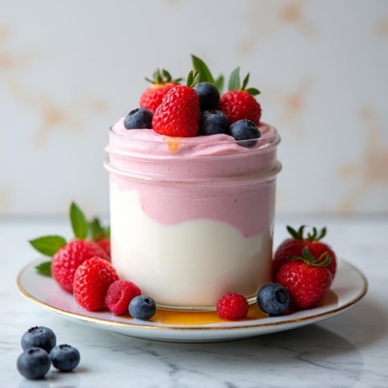 Creamy Greek Yogurt Protein Mousse with Berries