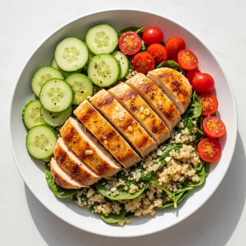 Lemon Herb Chicken and Quinoa Power Bowl