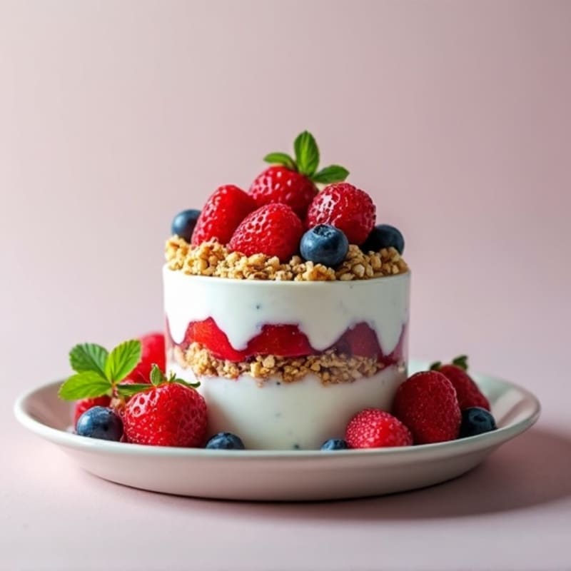 Greek Yogurt Protein Parfait with Mixed Berries