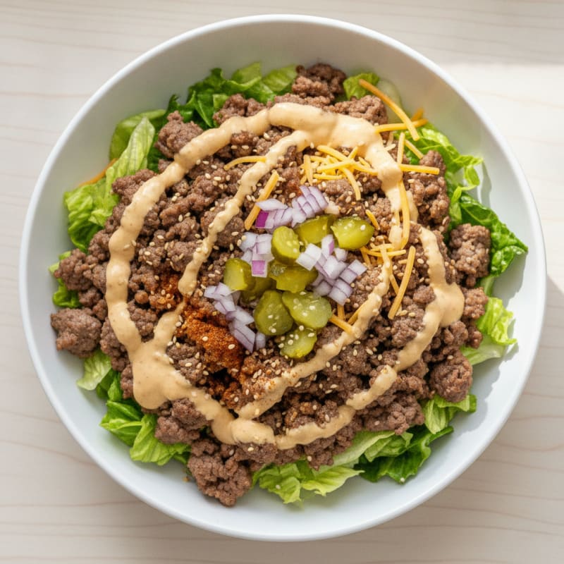 Big Mac Inspired Protein Bowl