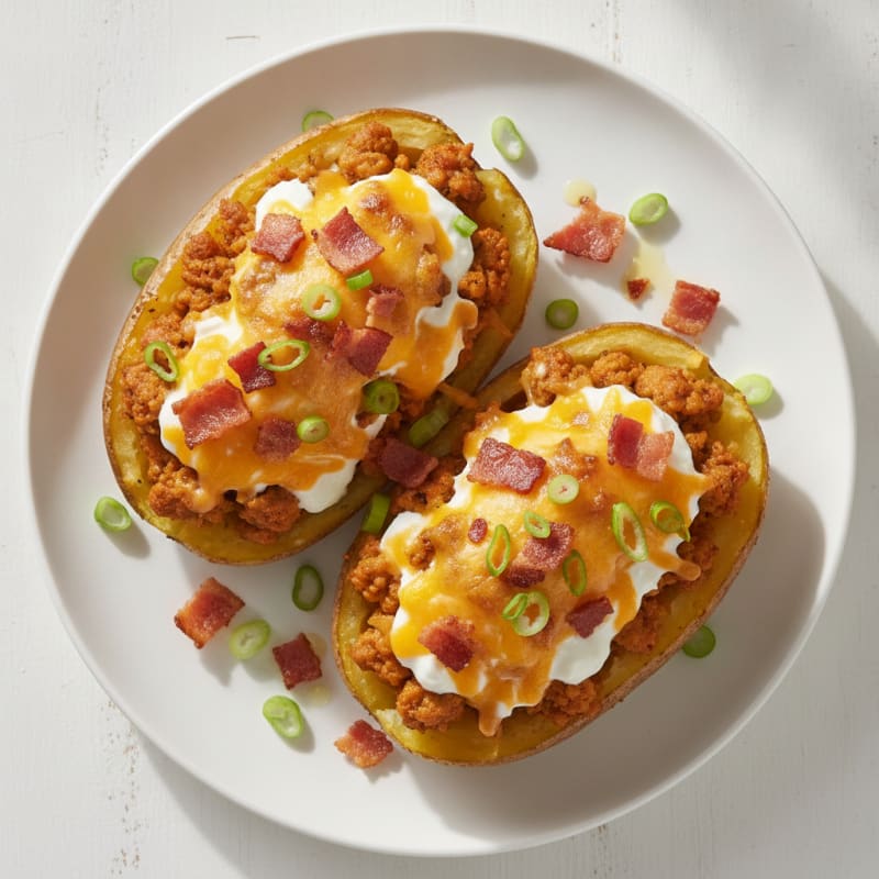 Bacon-Cheddar Stuffed Baked Potatoes