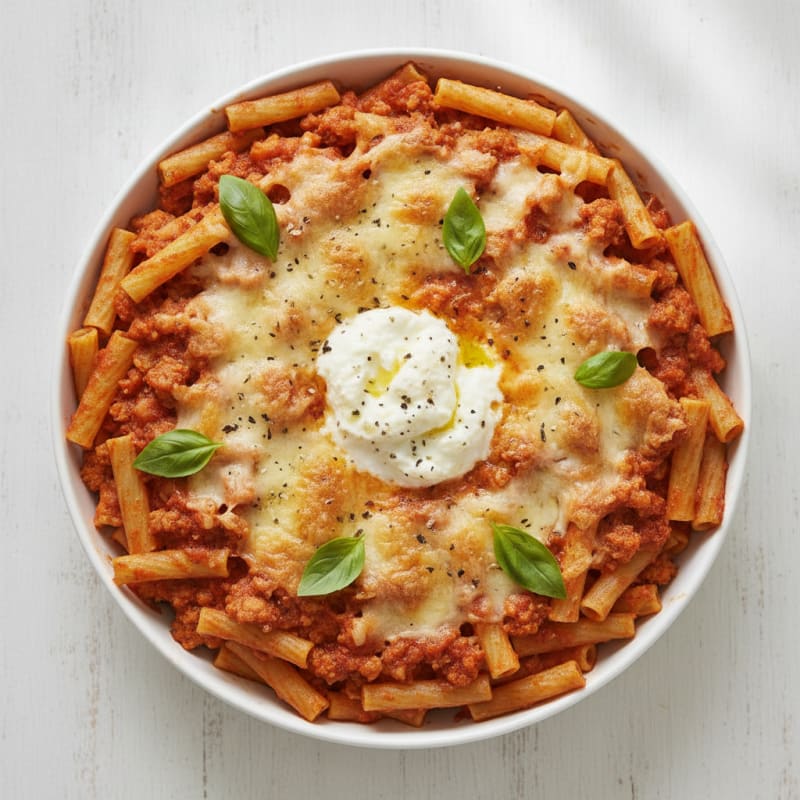 Classic Baked Ziti with Ricotta