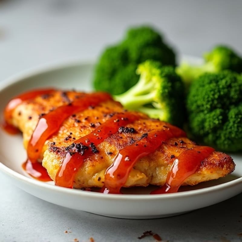 Crispy Baked Ginger-Garlic Chicken with Sweet Chili Sauce