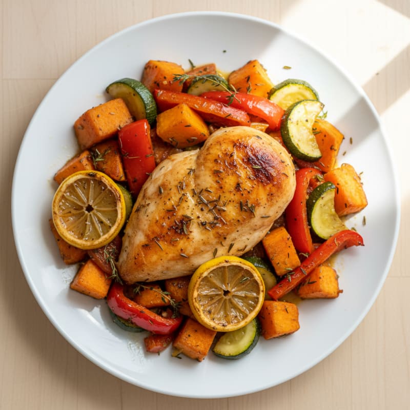 Herb-Roasted Chicken with Roasted Vegetables