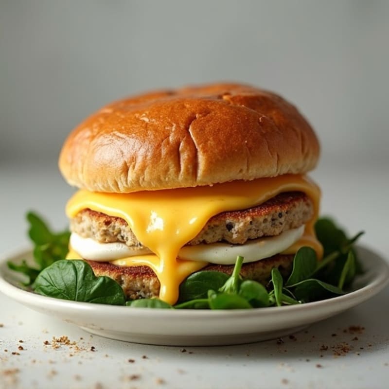 Baked Mozzarella-Stuffed Turkey Burger