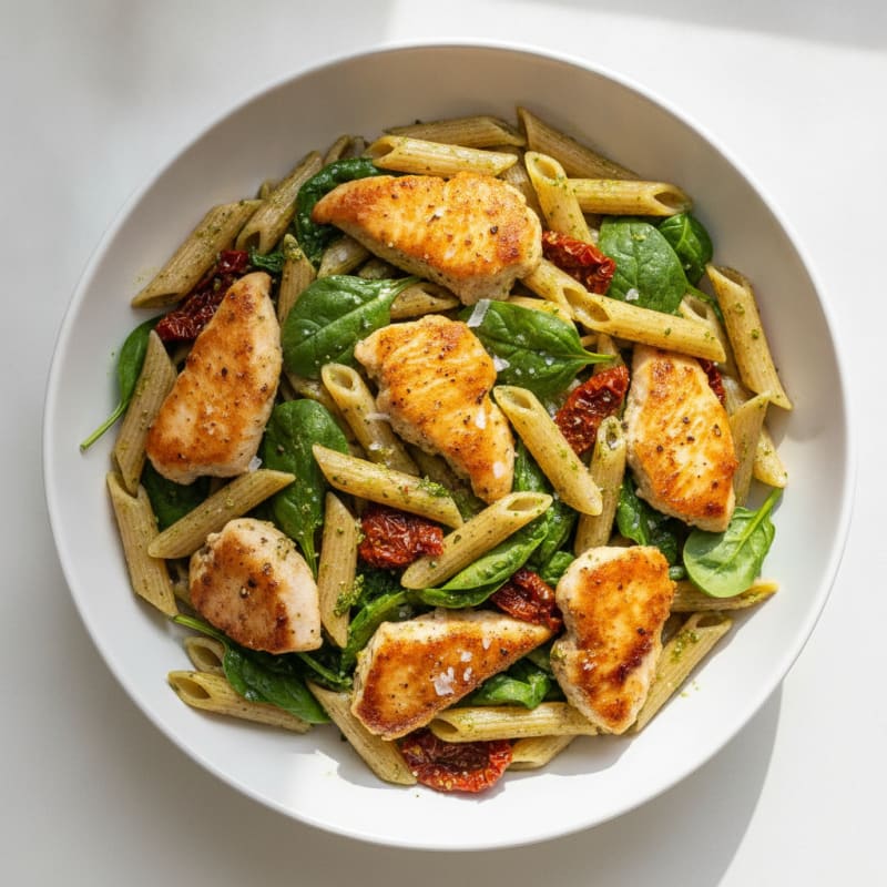 Pesto Chicken with Sundried Tomato Pasta