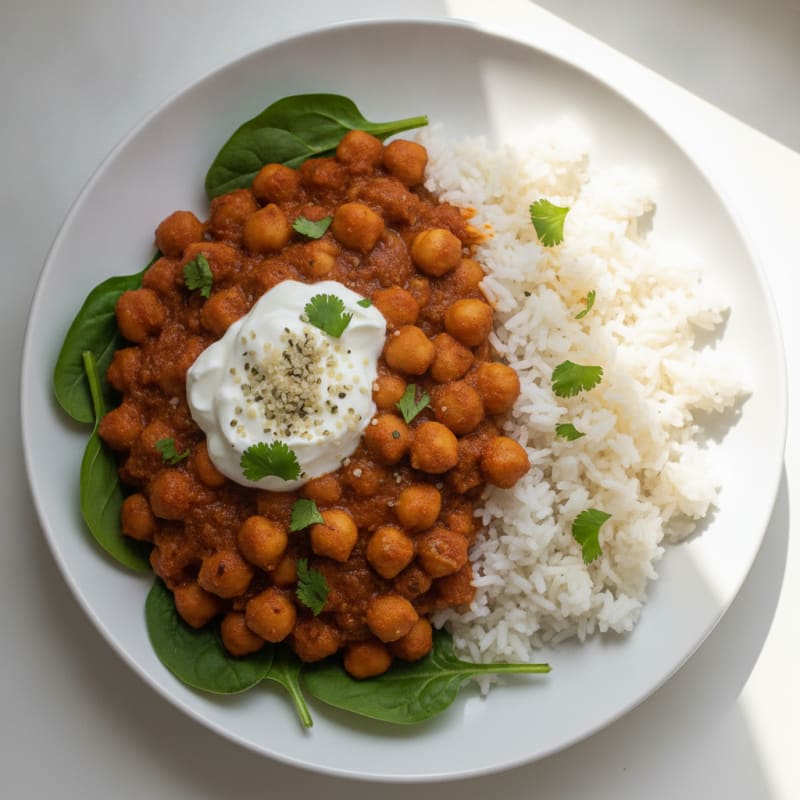 Hearty Chickpea Masala with Basmati Rice