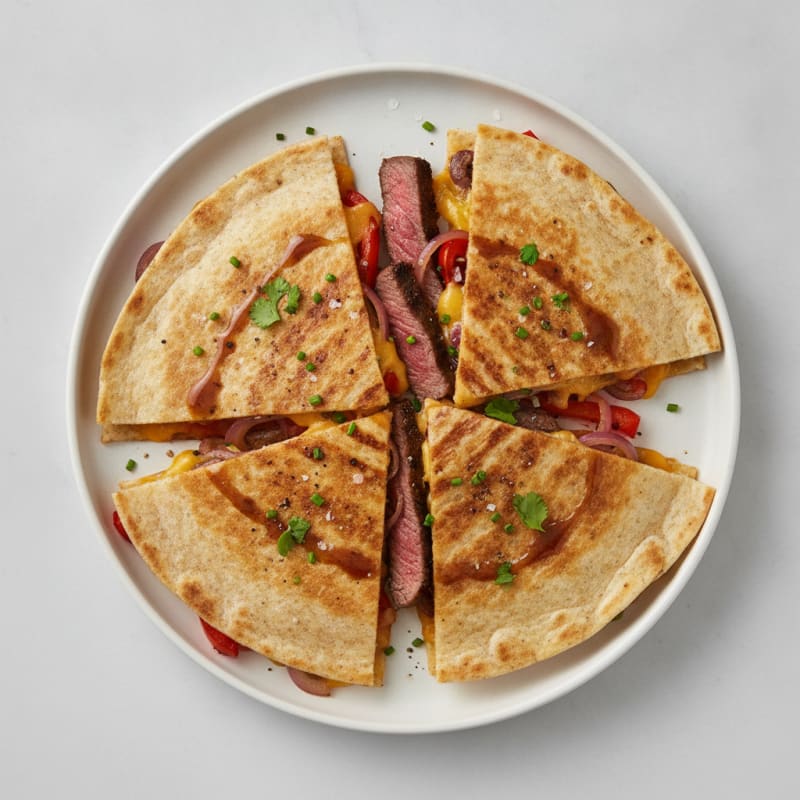 Seared Steak and Pepper Quesadillas