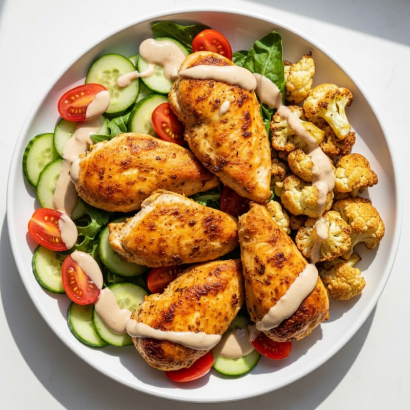 Crispy Lemon-Herb Roasted Chicken Shawarma