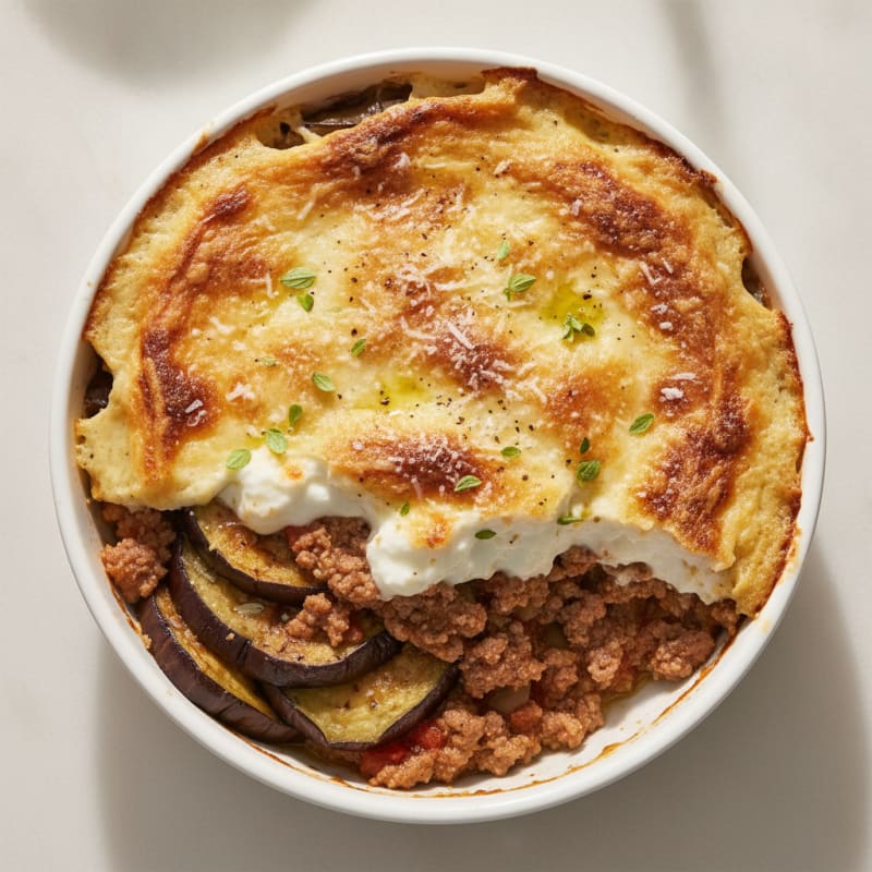 Lamb and Eggplant Moussaka with Béchamel