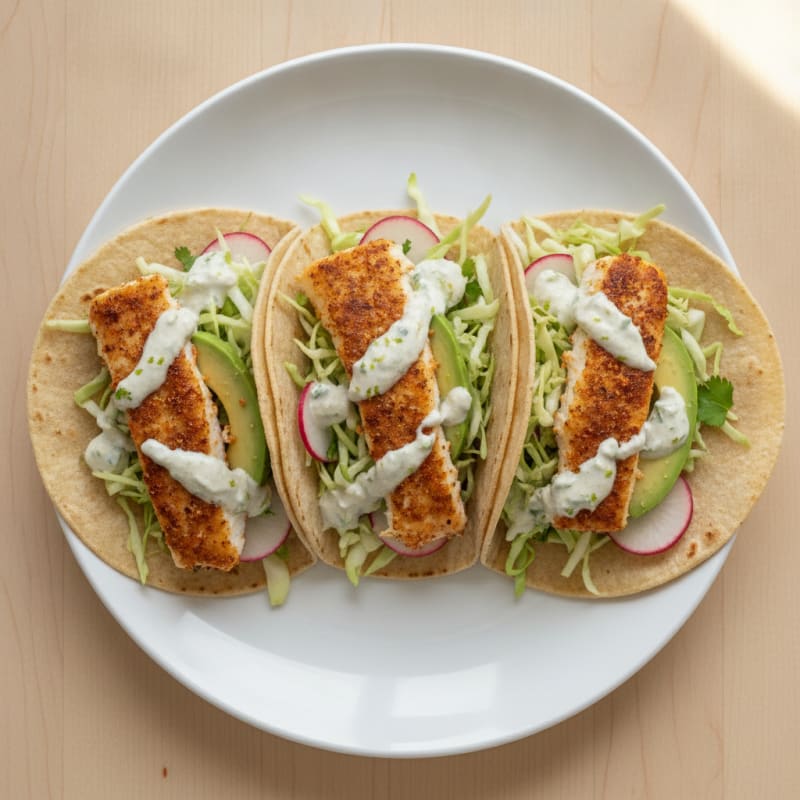 Pan-Seared Pollock Fish Tacos