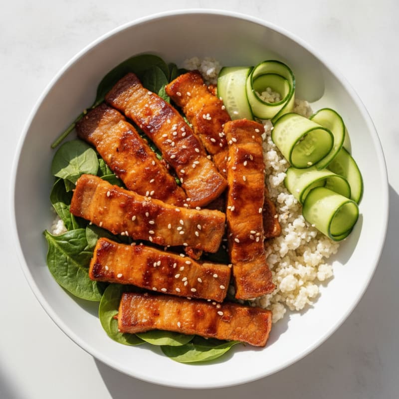 Spicy Gochujang Pork Belly Bowl