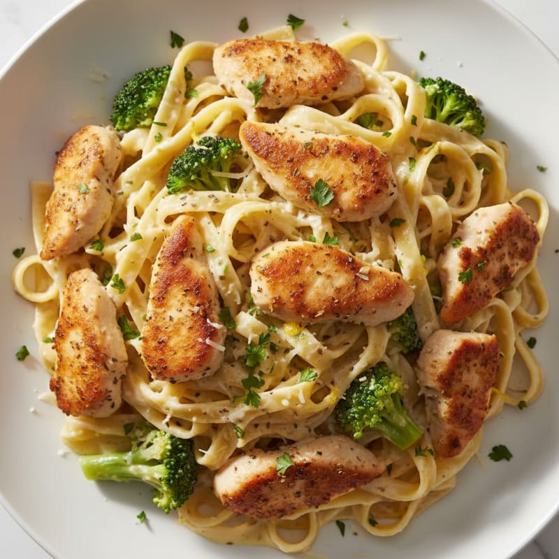 Lemon-Herb Chicken Alfredo with Fettuccine