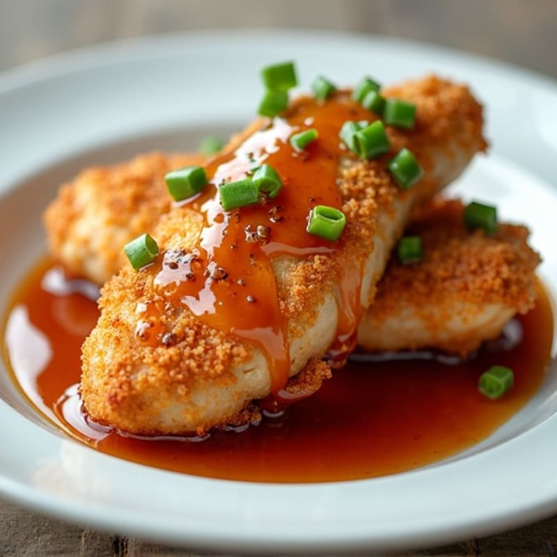 Crispy Baked Chicken with Sweet and Sticky Ginger Garlic Sauce