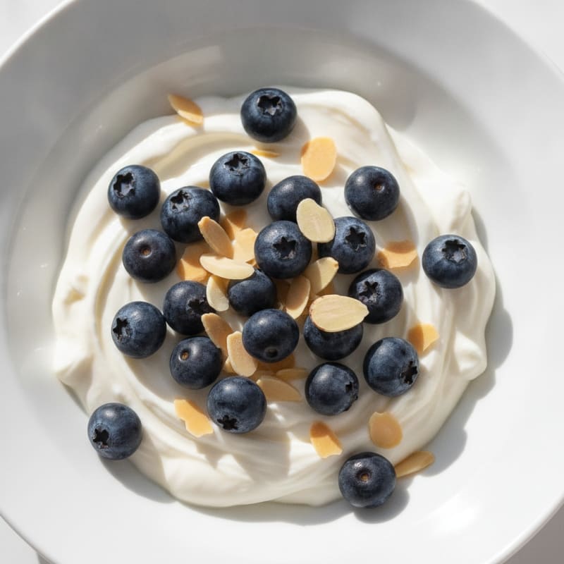 Creamy Greek Yogurt Protein Bowl with Berries and Almonds