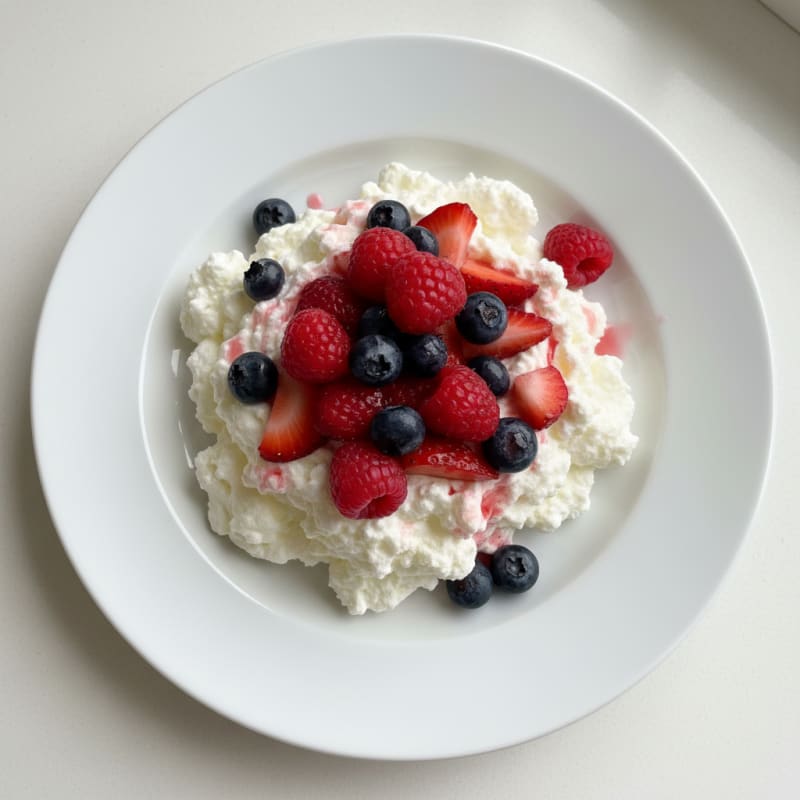 Silky Greek Yogurt Protein Mousse with Mixed Berries