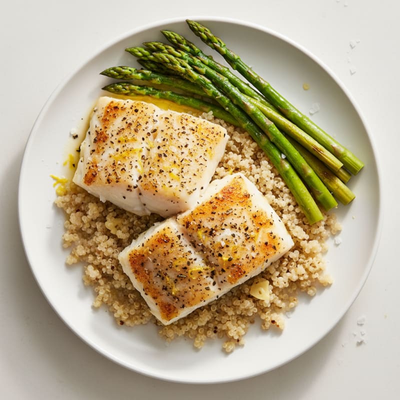 Lemon Herb Baked Cod with Asparagus
