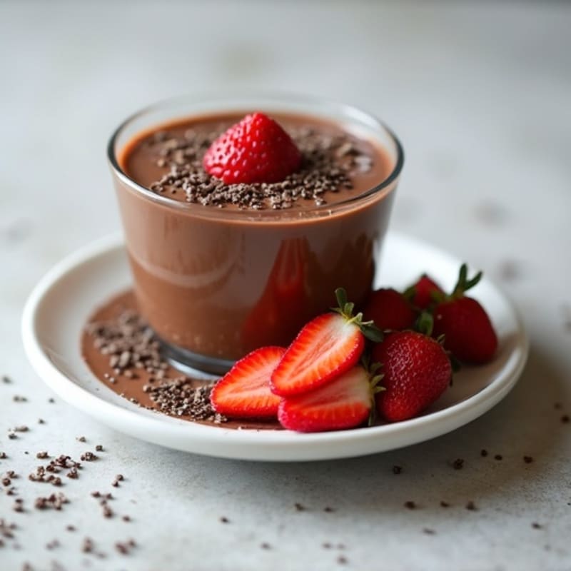 Silky Chocolate Protein Pudding with Chia Seeds