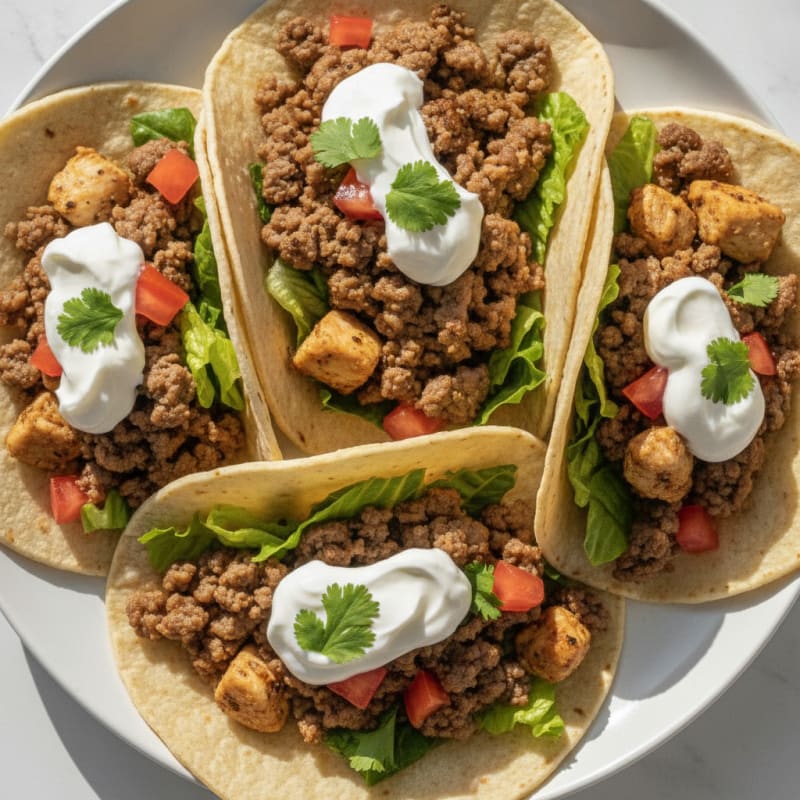 Farm-Style Beef and Chicken Street Tacos