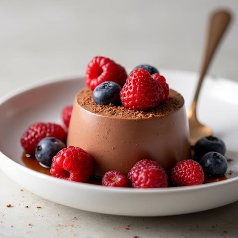 Silky Chocolate Protein Mousse with Fresh Fruit