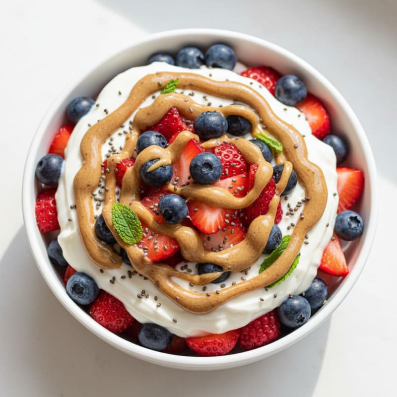Creamy Greek Yogurt Protein Parfait with Mixed Berries