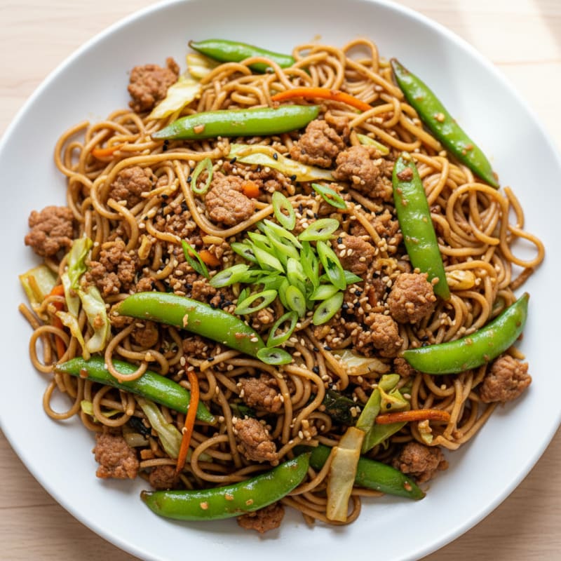 Savory Pork Chow Mein Noodles