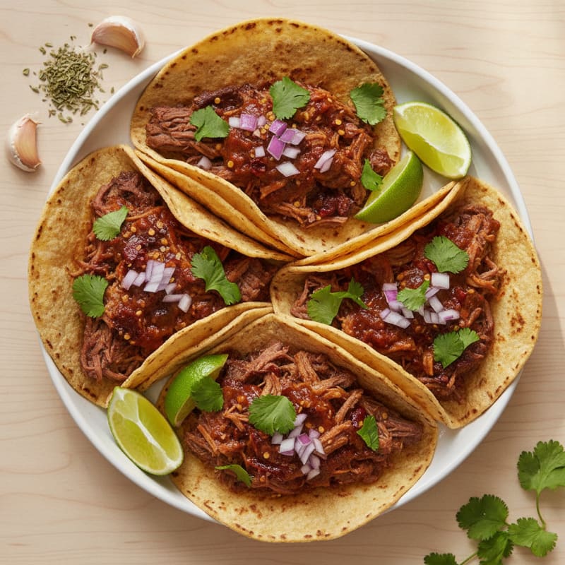 Slow-Cooked Barbacoa Beef Tacos