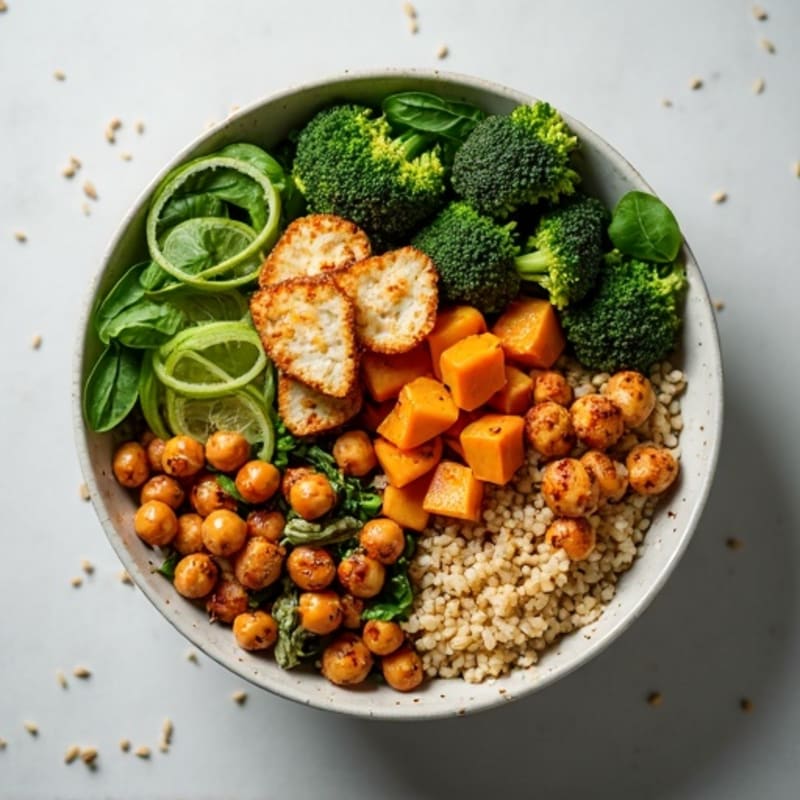 Crispy Chickpea Buddha Bowl with Tahini Sauce
