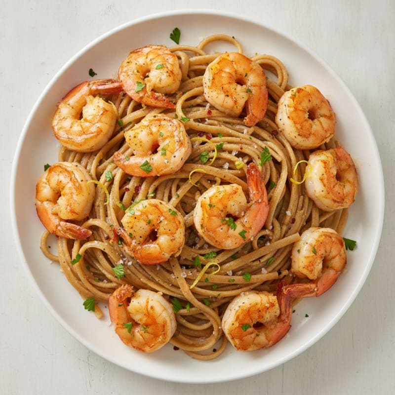 Garlic Butter Shrimp Scampi with Linguine