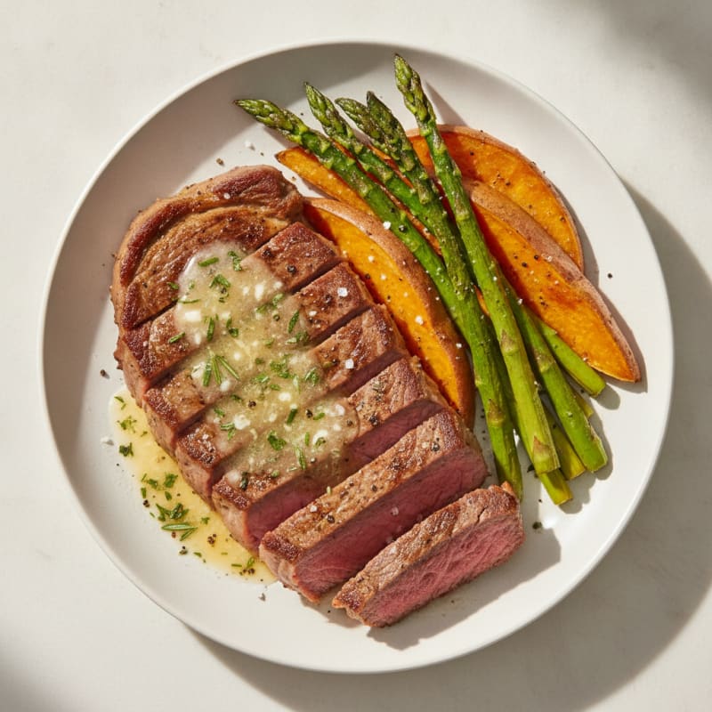 Pan-Seared Steak with Garlic Herb Butter
