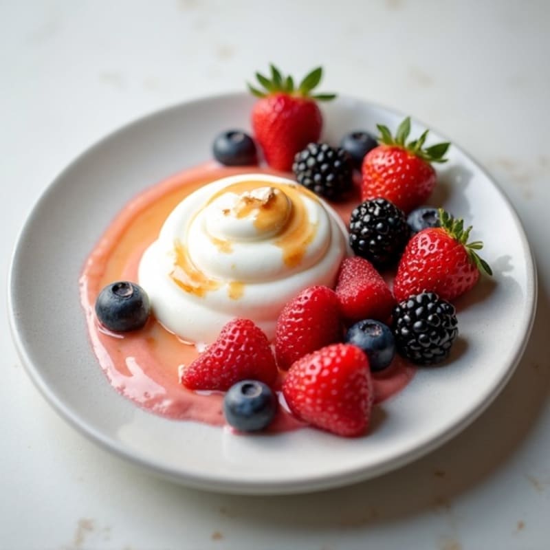 Silky Greek Yogurt Protein Mousse with Fresh Berries