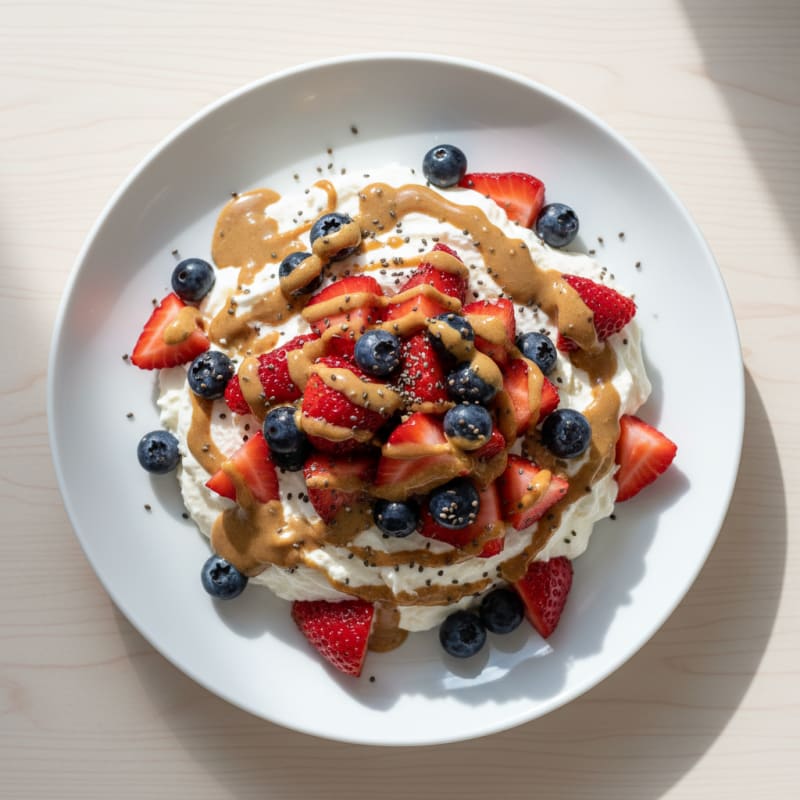 Silky Greek Yogurt Protein Mousse with Berries