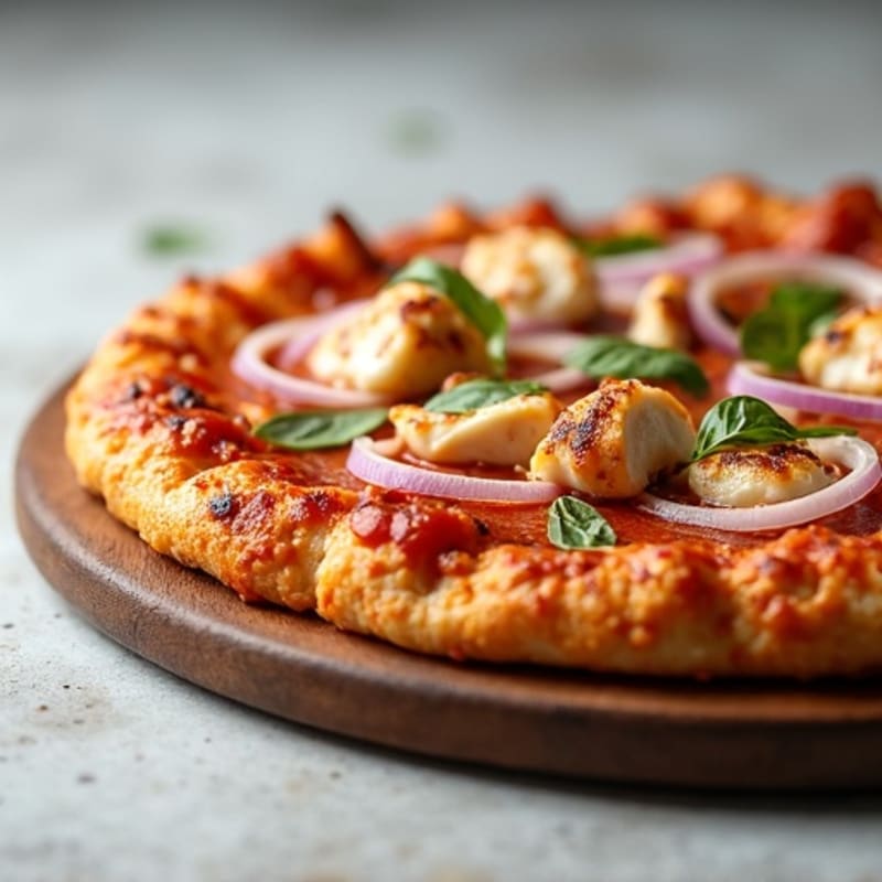 Crispy High-Protein BBQ Chicken Pizza