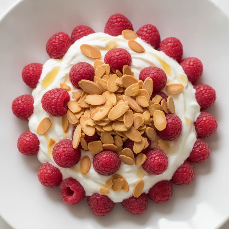 Greek Yogurt Protein Parfait with Berries and Almonds