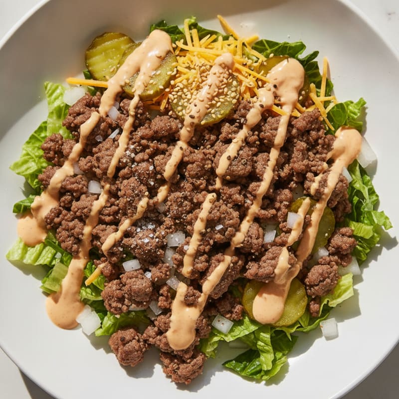 Ground Beef Big Mac Bowl