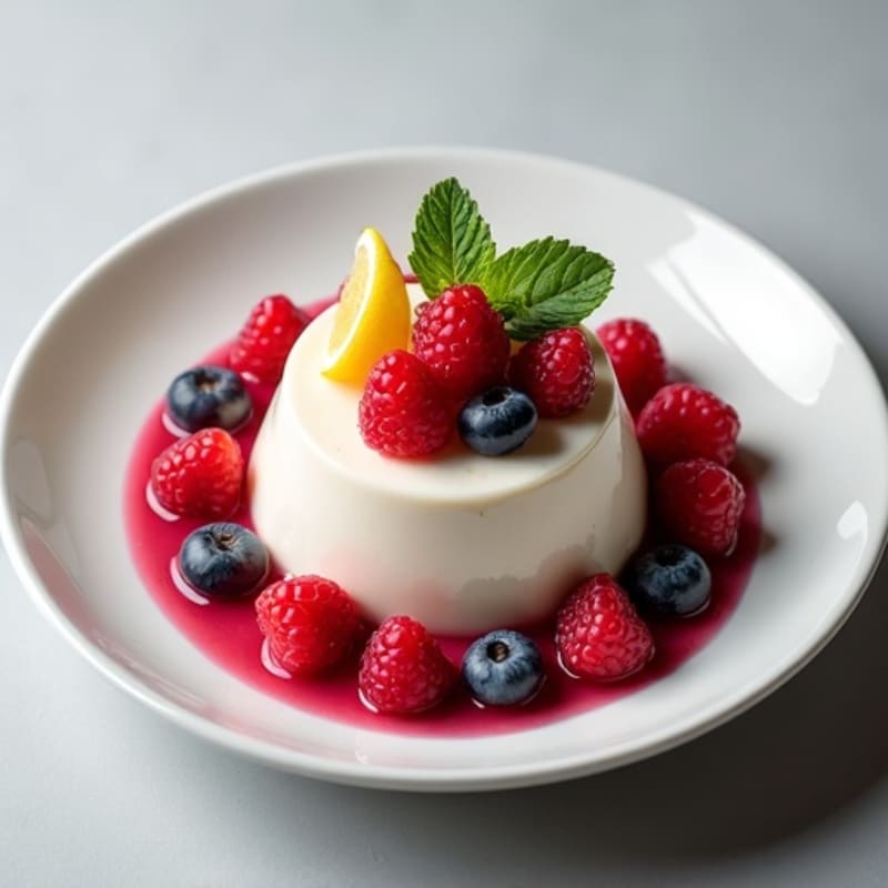 Silky Tofu Protein Pudding with Mixed Berries
