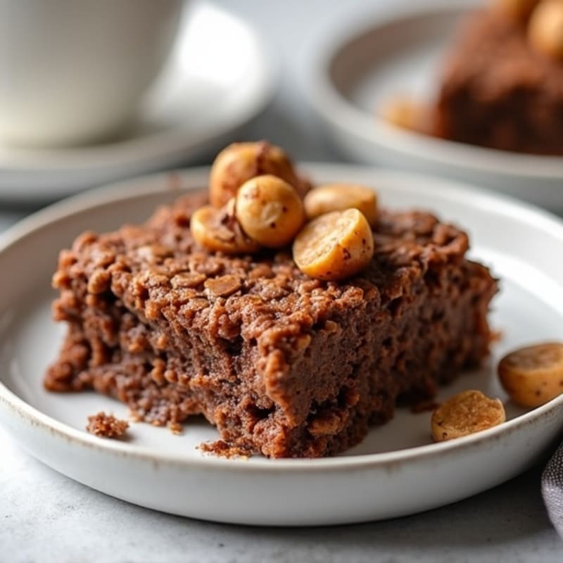 Fudgy Chocolate Protein Oatmeal Bake
