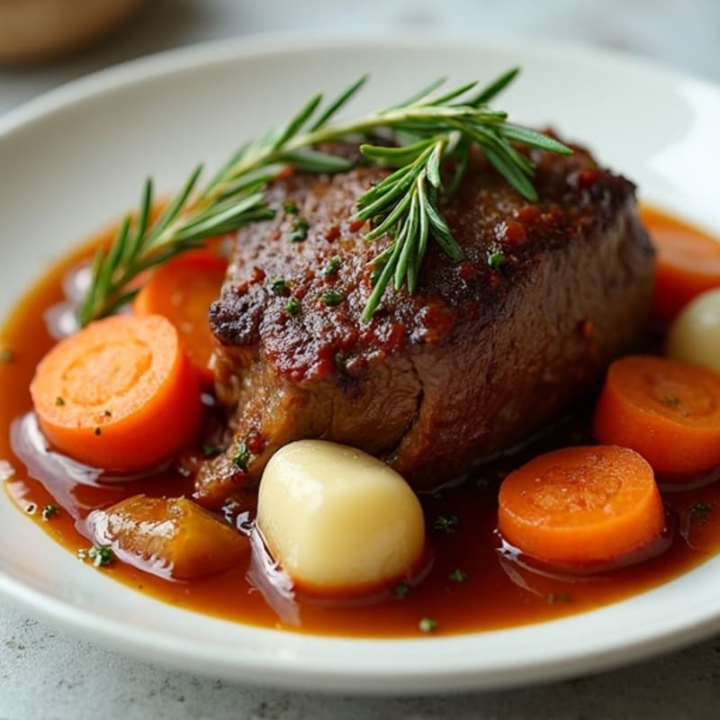 Herb-Garlic Tender Pot Roast with Root Vegetables