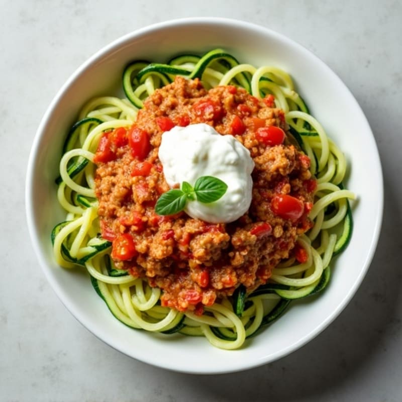 Creamy Turkey Bolognese with Zucchini Noodles