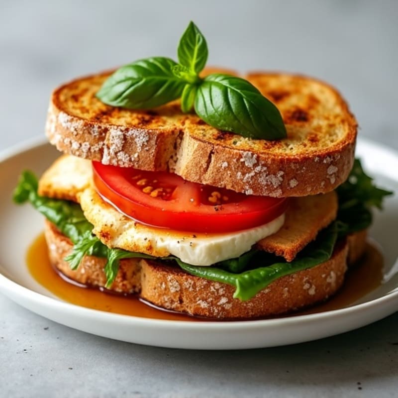 Crispy Grilled Caprese Sandwich