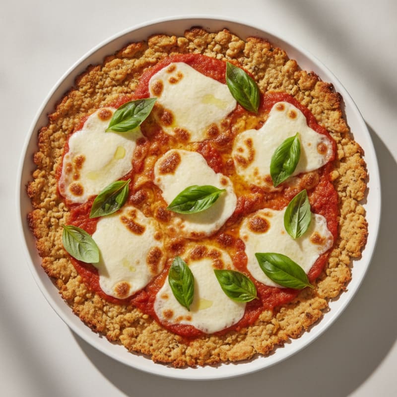 Clean-Eating Chicken Crust Margherita Pizza