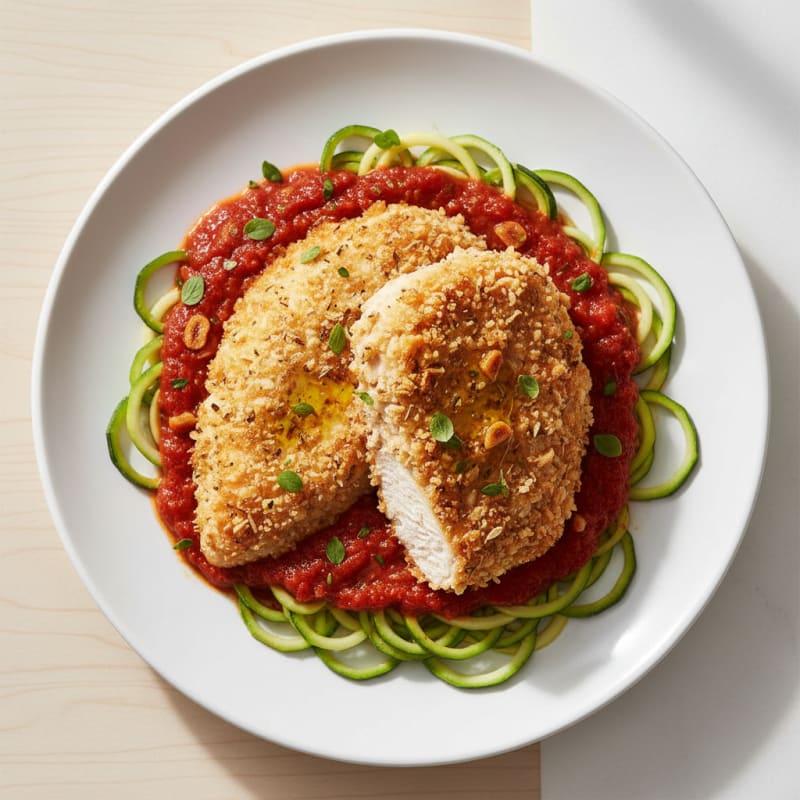 Parmesan-Crusted Chicken with Marinara Sauce