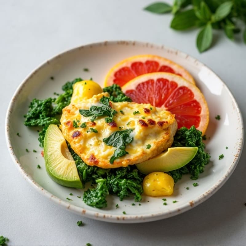 Egg White Scramble with Spinach and Grilled Chicken