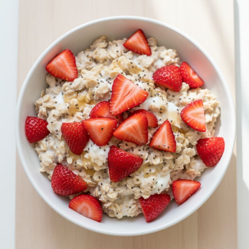 Strawberry Shortcake Overnight Oats