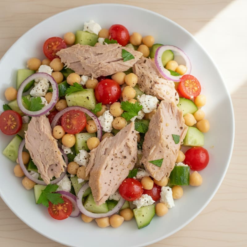 Mediterranean Tuna and Chickpea Salad
