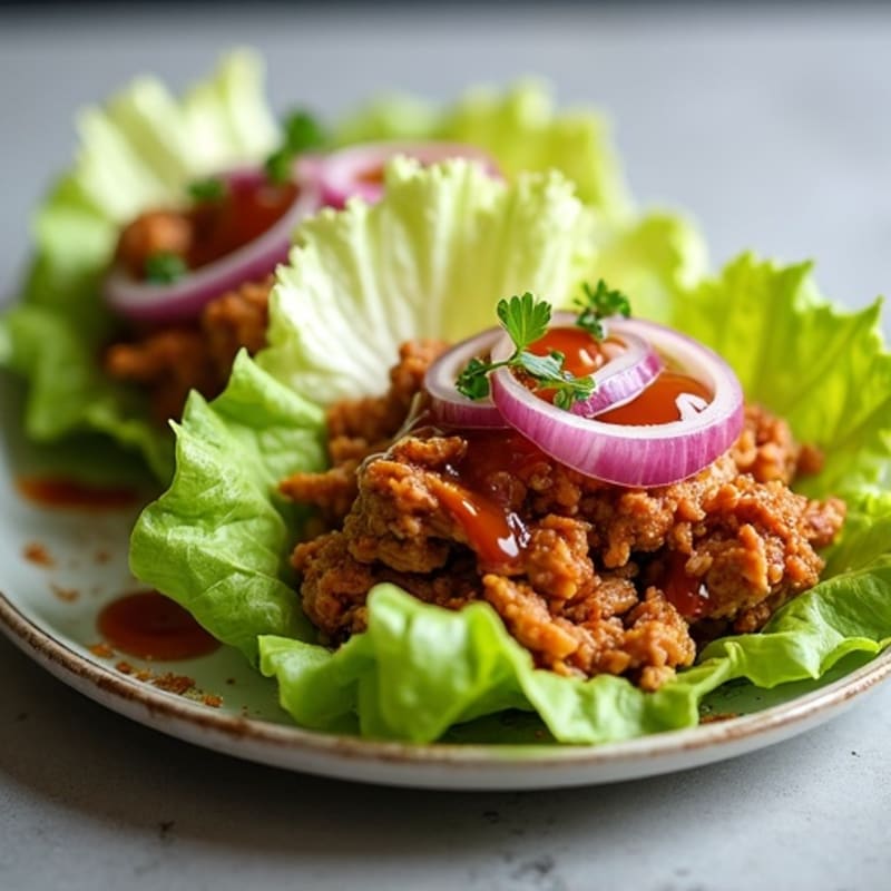 Smoky Slow Cooked Pulled Pork Lettuce Wraps