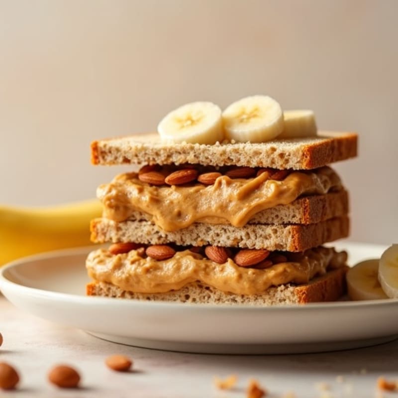 Protein-Packed Almond Butter Banana Sandwich