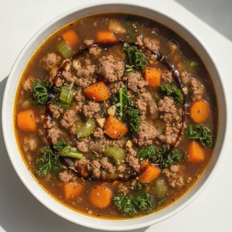 Hearty Beef Bone Broth Soup