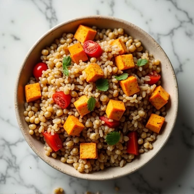 Hearty Spiced Lentils with Brown Rice