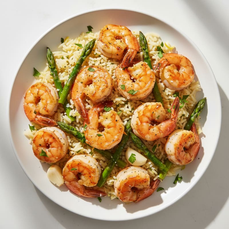 Garlic Shrimp with Lemon-Herb Rice